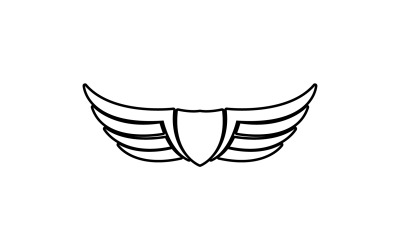 Vettore del logo del falco dell&amp;#39;uccello dell&amp;#39;ala nera v12