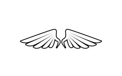 Vettore del logo del falco dell&amp;#39;uccello dell&amp;#39;ala nera v20
