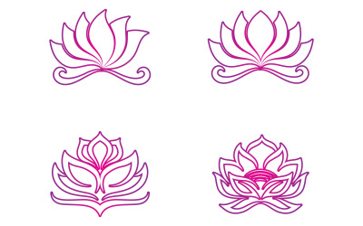 Blume Lotus Yoga Symbol Vektor Design Firmenname v38
