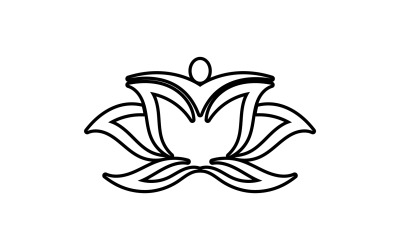 Blume Lotus Yoga Symbol Vektor Design Firmenname v57