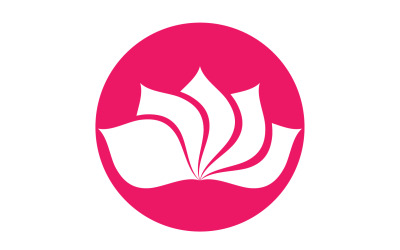 Çiçek lotus yoga sembolü vektör tasarım şirketi adı v31