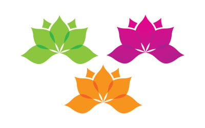 Flower lotus yoga symbol vector design company name v10