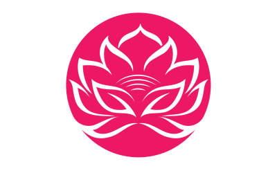 Flower lotus yoga symbol vector design company name v28