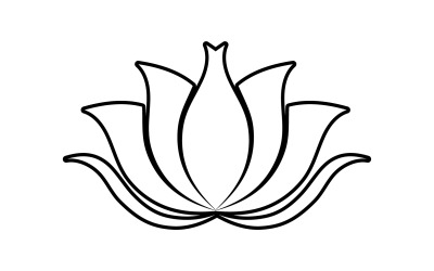Flower lotus yoga symbol vector design company name v53