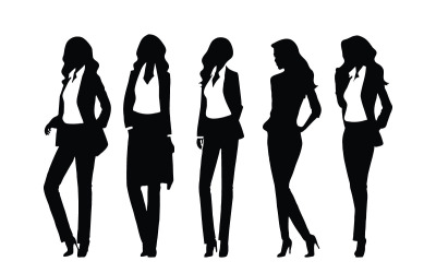 Geschäftsfrauen-Silhouette-Bundle-Design