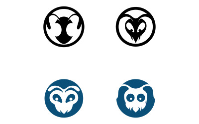 Karınca kafası hayvanlar logo vektörü v37