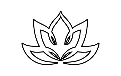 Květ lotosu jóga symbol vektor design název společnosti v55