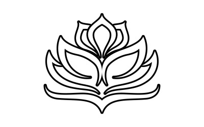 Květ lotosu jóga symbol vektorový design název společnosti v59