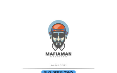 Maffiaboss-logotyp söt maskot
