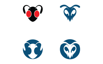 Testa di formica animali logo vettoriale v38