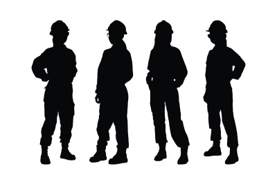 Arbeiterinnen-Silhouette-Sammlung