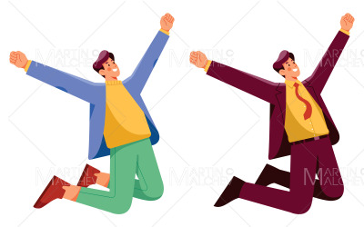 Jump of Joy vektorillustration