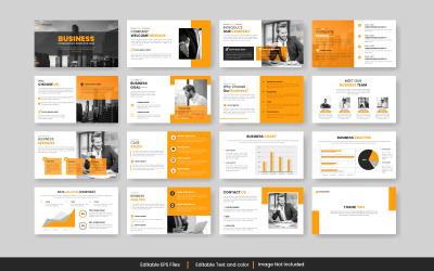 Шаблон слайда для бізнес-презентації PowerPoint річного звіту та стиль бізнес-пропозиції