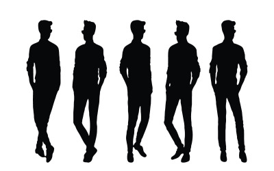 Silhouettenbündel für männliches Model