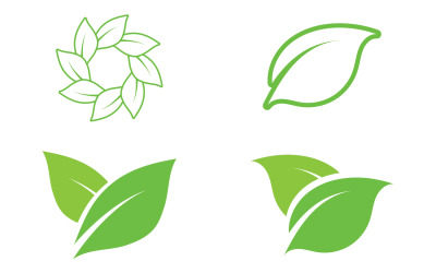 Blatt Baumschmuck grünes Naturlogo v7