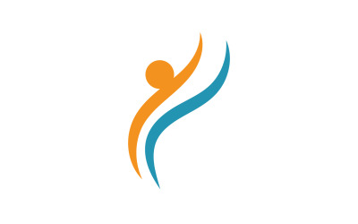 Caracter humano salud personas logo vector v18