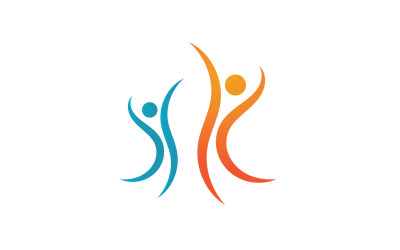 Caracter humano salud personas logo vector v19