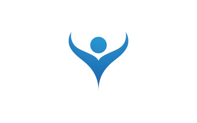 Caracter humano salud personas logo vector v34
