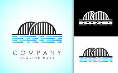 Diseño de logotipo de puente abstracto creativo5