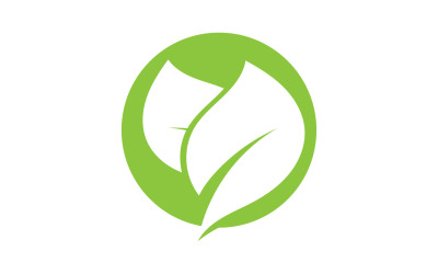 Frisches Logo der grünen Teenatur des Blattes v7