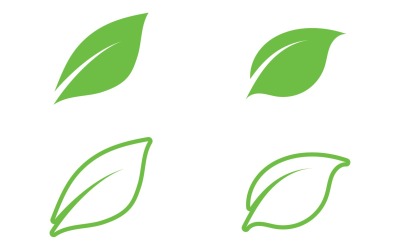 Hoja árbol decoración verde naturaleza logo v3