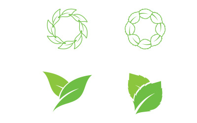 Hoja árbol decoración verde naturaleza logo v9