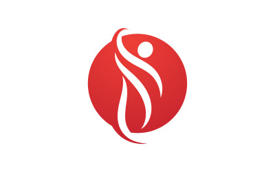 Human caracter health people logo vector v71