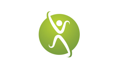 Human caracter health people logo vector v74
