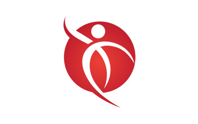 Human caracter health people logo vector v78