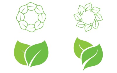 Leaf tree decoration green nature logo v8
