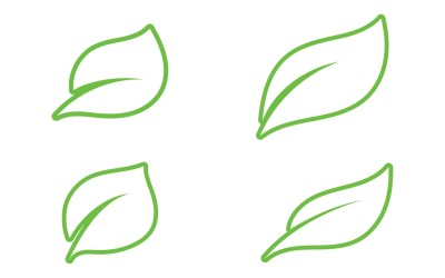 Logotipo da natureza verde da decoração da árvore da folha v5