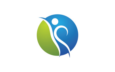 Menschlicher Charakter Gesundheit Menschen Logo Vektor v58