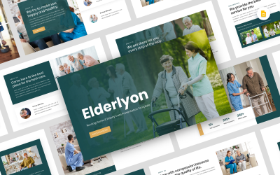 Elderlyon - Дом престарелых и уход за престарелыми Google Slide Template