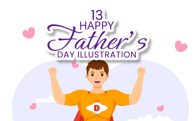 13父亲节快乐插画