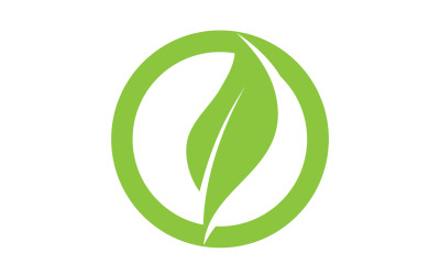 Hoja verde té naturaleza fresca logo v16