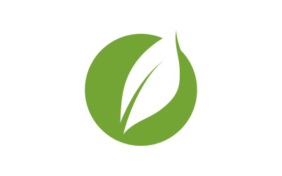 Hoja verde té naturaleza fresca logo v29