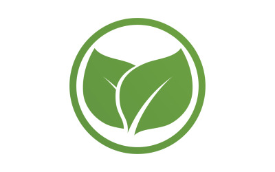 Leaf green tea nature fresh logo v35