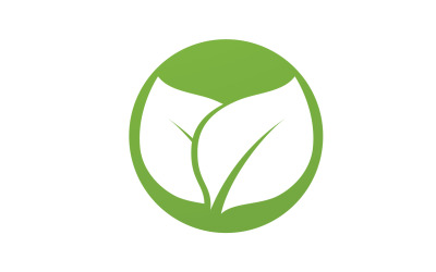 Leaf green tea nature fresh logo v43