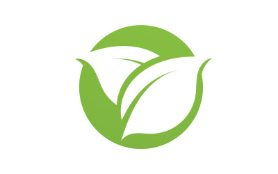 Leaf green tea nature fresh logo v46