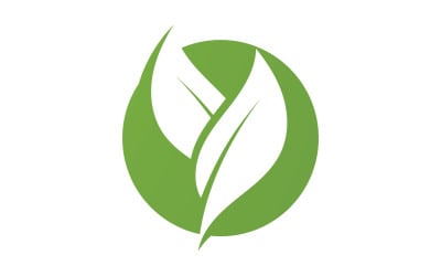 Leaf green tea nature fresh logo v48