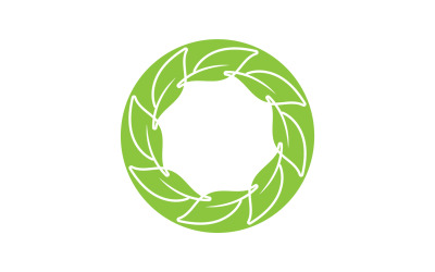 Leaf green tea nature fresh logo v49
