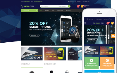 Varus Tech - Motyw sklepu elektronicznego Motyw WooCommerce