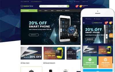Varus Tech - Tema WooCommerce para tienda de electrónica