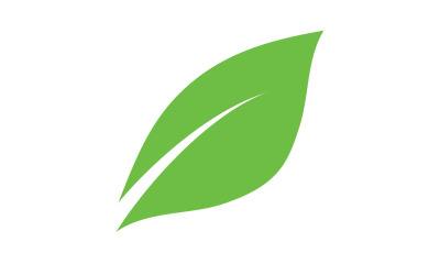 Blatt Öko grüner Tee Natur frischer Logovektor v7