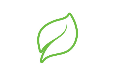 Folha eco chá verde natureza fresca vetor de logotipo v14