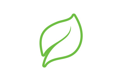 Leaf eco grönt te natur färsk logotyp vektor v14