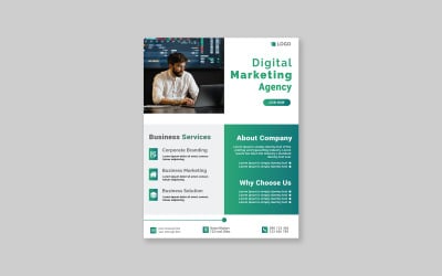 Professionelles Design von Flyer-Vorlagen für Agenturen für digitales Marketing
