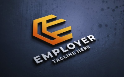 Роботодавець лист E Pro шаблон логотипу