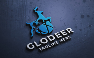 Шаблон логотипа Global Deer Pro
