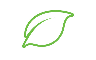 Foglia eco tè verde natura logo fresco vettore v16